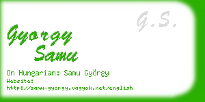 gyorgy samu business card