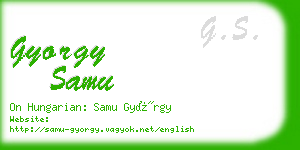 gyorgy samu business card